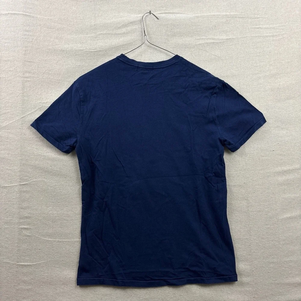Polo Ralph Lauren Graphic T-Shirt Mens Small‎ Navy Blue Stacked Logo Classic Fit